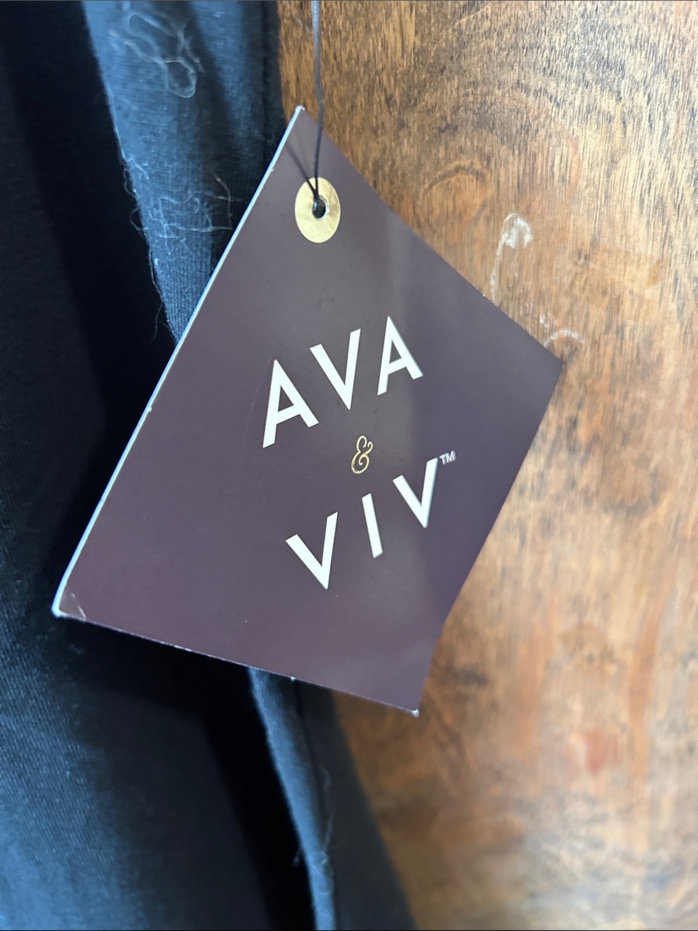 NWT Ava & Viv Black Slip Maxi Dress with Adjustable Straps - Picture 2 of 4